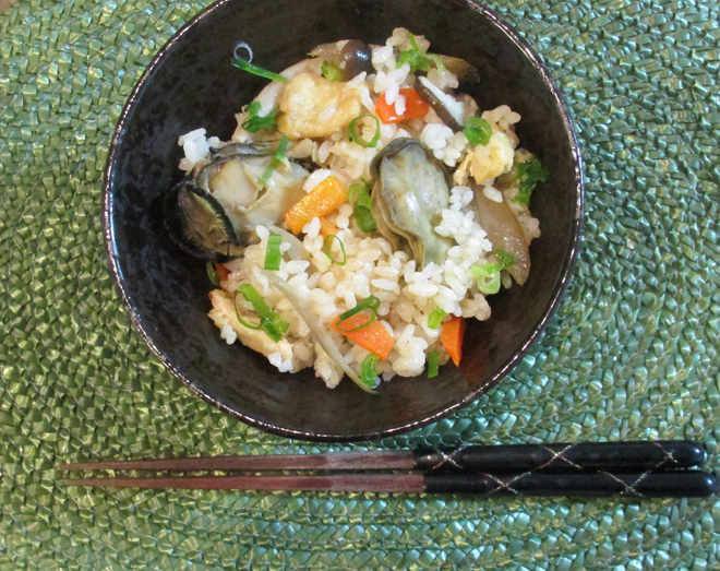 牡蠣の炊き込みご飯